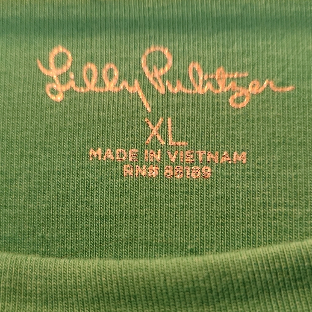 Lilly Pulitzer Vibrant Green Long Sleeve Top - Picture 2 of 2